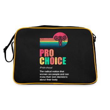 Pro Choice Definition - Retro Tasche - Schwarz/Gold - Hinten