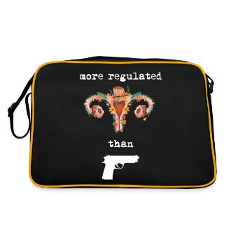 Stärker reguliert als Waffen - Retro Tasche - Schwarz/Gold - Hinten