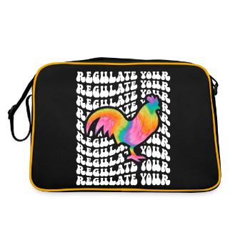 Régulez votre teinture de cravate de coq - Sac Retro - noir/or - Dos