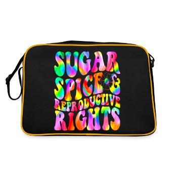Sugar Spice and reproductive rights - Retro Bag - black/gold - Back