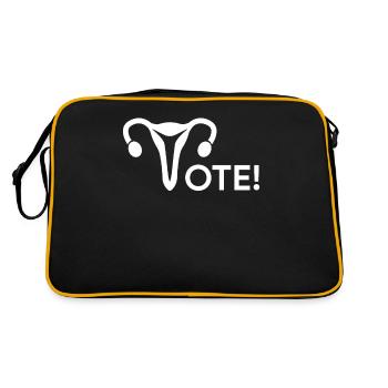 Pro Choice wählen - Retro Tasche - Schwarz/Gold - Hinten
