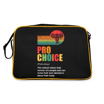Pro Choice Definition - Retro Tasche - Schwarz/Gold - Hinten
