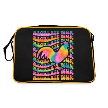 Régulez votre teinture de cravate de coq - Sac Retro - noir/or - Dos