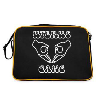 Uterus-Bande - Retro Tasche - Schwarz/Gold - Hinten