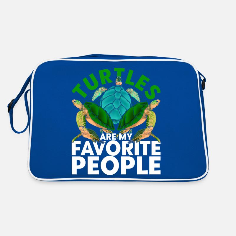 Lustige Geschenkidee Tiermotiv Schildkröte Retro Tasche