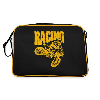 Motocross Racing Enduro Dirt Bike Supercross Brap - Retro Bag - black/gold - Back