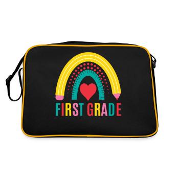 First grade teachers back to school - Retro Bag - black/gold - Back