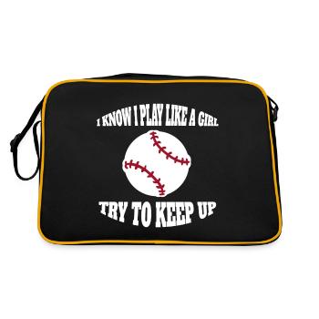 Baseball Amateur de baseball Femme Jeu de baseball - Sac Retro - noir/or - Dos