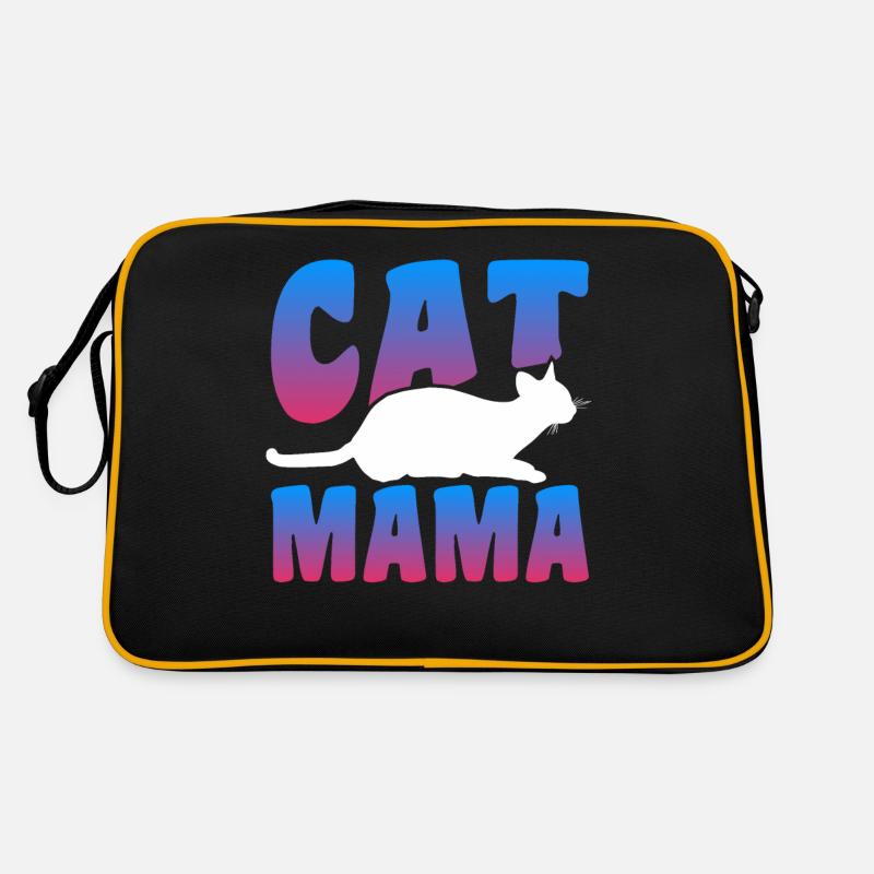 Katzentag - Retro Tasche - Schwarz/Gold