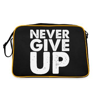 Never Give Up - Retro Bag - black/gold - Back