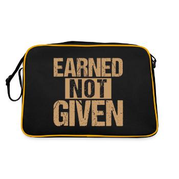 Earned Not Given - Retro Bag - black/gold - Back
