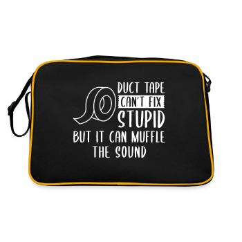 Duct Tape Can't Fix Stupid - Retro Tasche - Schwarz/Gold - Hinten