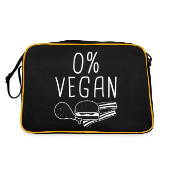 0% vegan - Retro Tasche - Schwarz/Gold - Hinten