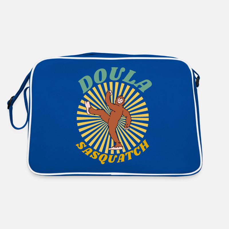 Arbeitstrainer Geburtstrainer Doula Squad Sasquatch Retro Tasche