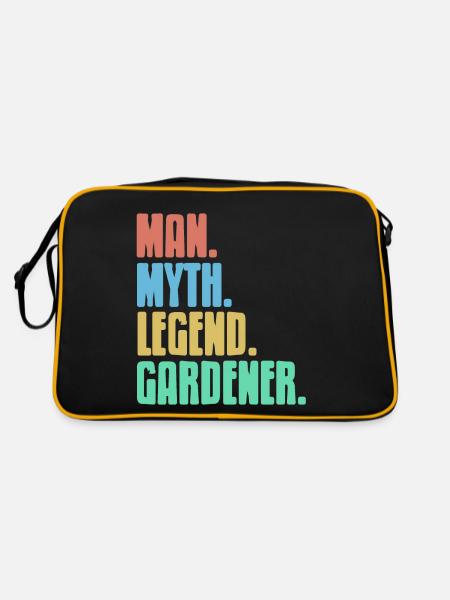 One. Myth. Laying. Gardener. Retro Gardening - Retro Bag - black/gold - Back