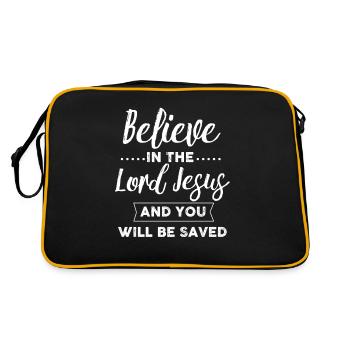 Sauvé avec Jésus - Sac Retro - noir/or - Dos