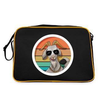 Chèvre rétro cool avec lunettes de soleil - Sac Retro - noir/or - Dos