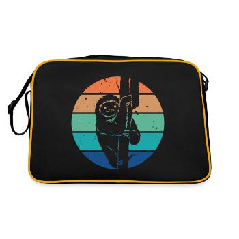 Cute Retro Vintage Sloth - Retro Bag - black/gold - Back