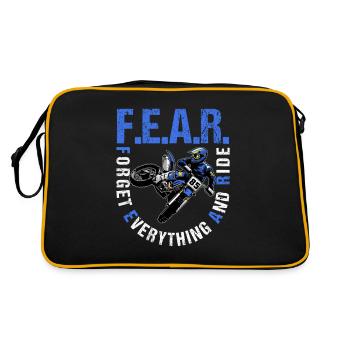 Fear Dirtbike Motocross Forget it all - Retro Bag - black/gold - Back