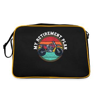 Mon plan de retraite Funny Dirt Bike Motocross Dirt - Sac Retro - noir/or - Dos