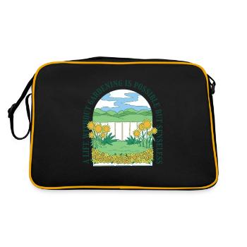Garden Orchard Gift Gardener Hobby Gardener - Retro Bag - black/gold - Back