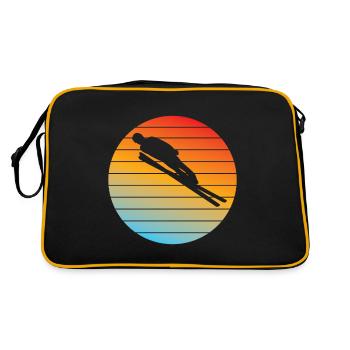 Ski Jumping Ski Jumper Winter Sports Ski Flying Ski - Retro Bag - black/gold - Back