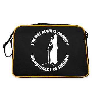 Singer Band Singing Singing Hobby Singer Musician - Retro Bag - black/gold - Back