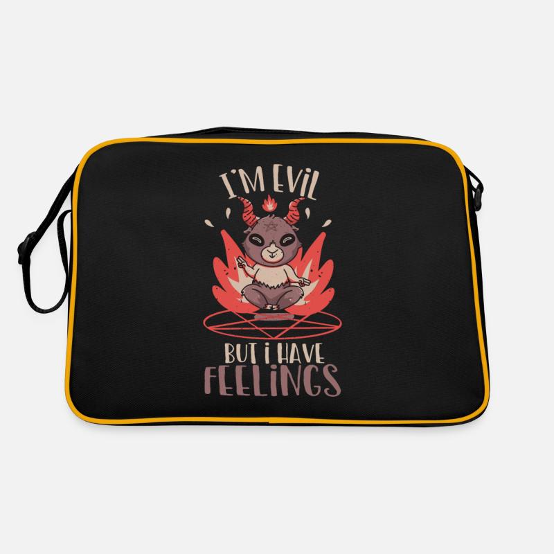 I'm Evil but i have Feelings Goat Baphomet Satanic Retro Tasche