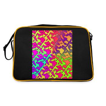 Colorful Cow Pattern Cow Stains Cow Gift Cow - Retro Bag - black/gold - Back