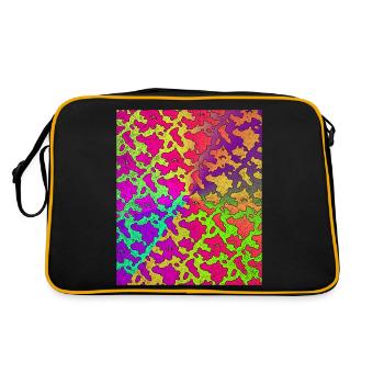 Colorful Cow Spots Farm Animal Gift Cow - Retro Bag - black/gold - Back