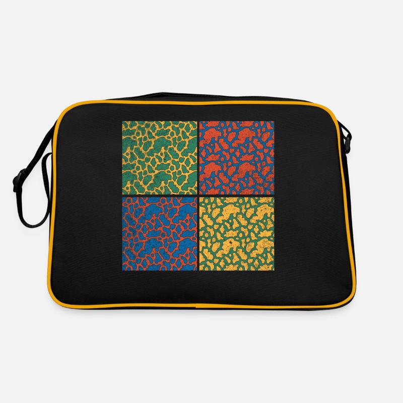 Kuhflecken Pop Art Kuh - Retro Tasche - Schwarz/Gold