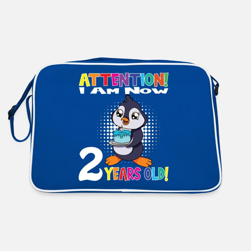 Attention pingouin j'ai maintenant 2 ans Sac Retro