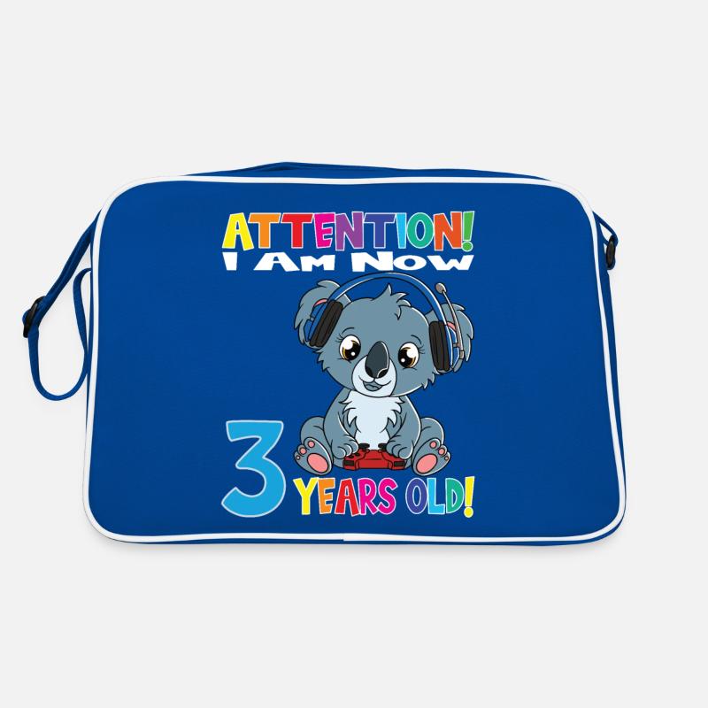 Gaming Koala I Am Now 3 Years Old Retro Tasche