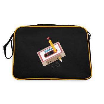 Cassette Mixtape 90s Oldschool - Sac Retro - noir/or - Dos