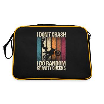 I don't fall, I do random gravity - Retro Bag - black/gold - Back