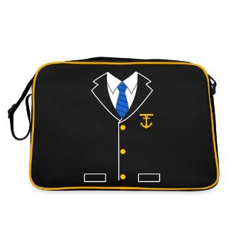 Yacht Captain Costume black - Retro Tasche - Schwarz/Gold - Hinten