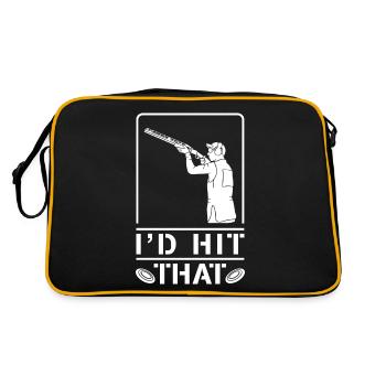 Skeet Shooting Shooting - Retro Tasche - Schwarz/Gold - Hinten