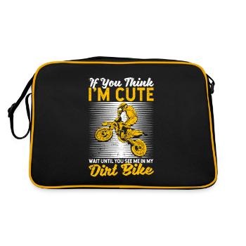 Enduro Supercross Riding Supermoto Dirt Bike Moto - Retro Bag - black/gold - Back