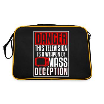 TV Weapon Of Mass Deception - Retro Bag - black/gold - Back