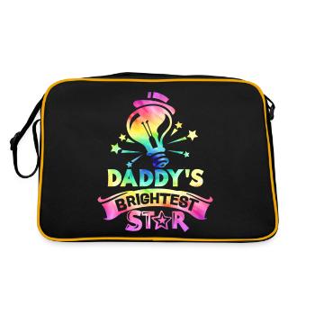 L’étoile la plus brillante de papa retour à l’école - Sac Retro - noir/or - Dos