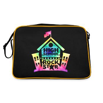 High School Rock Star Back to School - Retro Bag - black/gold - Back
