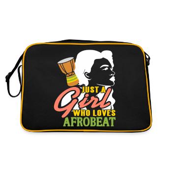 Juste une fille qui aime le cadeau de t-shirt afrobeat - Sac Retro - noir/or - Dos