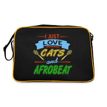 J’adore les chats et le t-shirt afrobeat cool - Sac Retro - noir/or - Dos