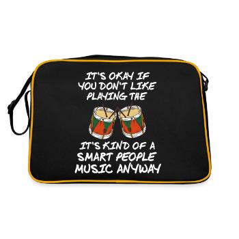 It's Okay If You Don’t Like Playing The Djembe - Retro Tasche - Schwarz/Gold - Hinten