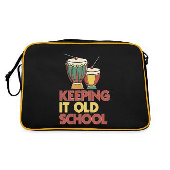 Keeping It Old School Afrobeat Djembe T-Shirt - Sac Retro - noir/or - Dos