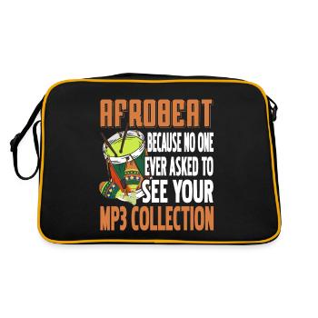 Afrobeat No One Ask To See Your Mp3 Collection - Retro Bag - black/gold - Back