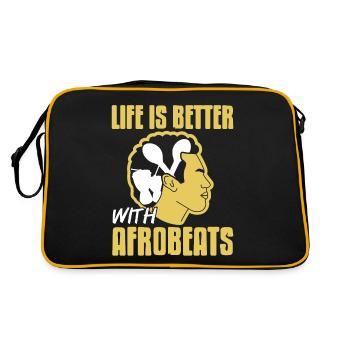 La vie est meilleure avec Afrobeats T-Shirt génial - Sac Retro - noir/or - Dos