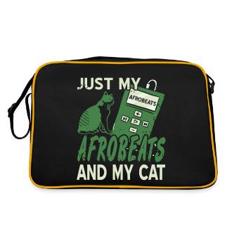 Juste mes afrobeats et mon chat T-Shirt vintage - Sac Retro - noir/or - Dos