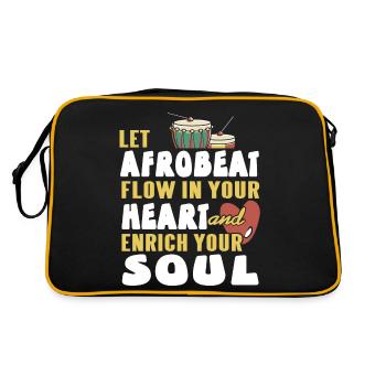 Laissez l’afrobeat couler dans votre cœur T-Shirt génial - Sac Retro - noir/or - Dos