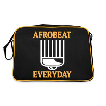 Afrobeat Everyday Awesome Afrobeat Designs - Sac Retro - noir/or - Dos